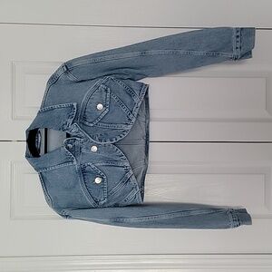 ZARA Cropped Denim Jacket S